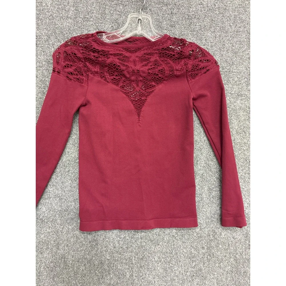 Free People Movement & Intimately Top Bundle Maroon Lace Sage Ribbed XS/S
